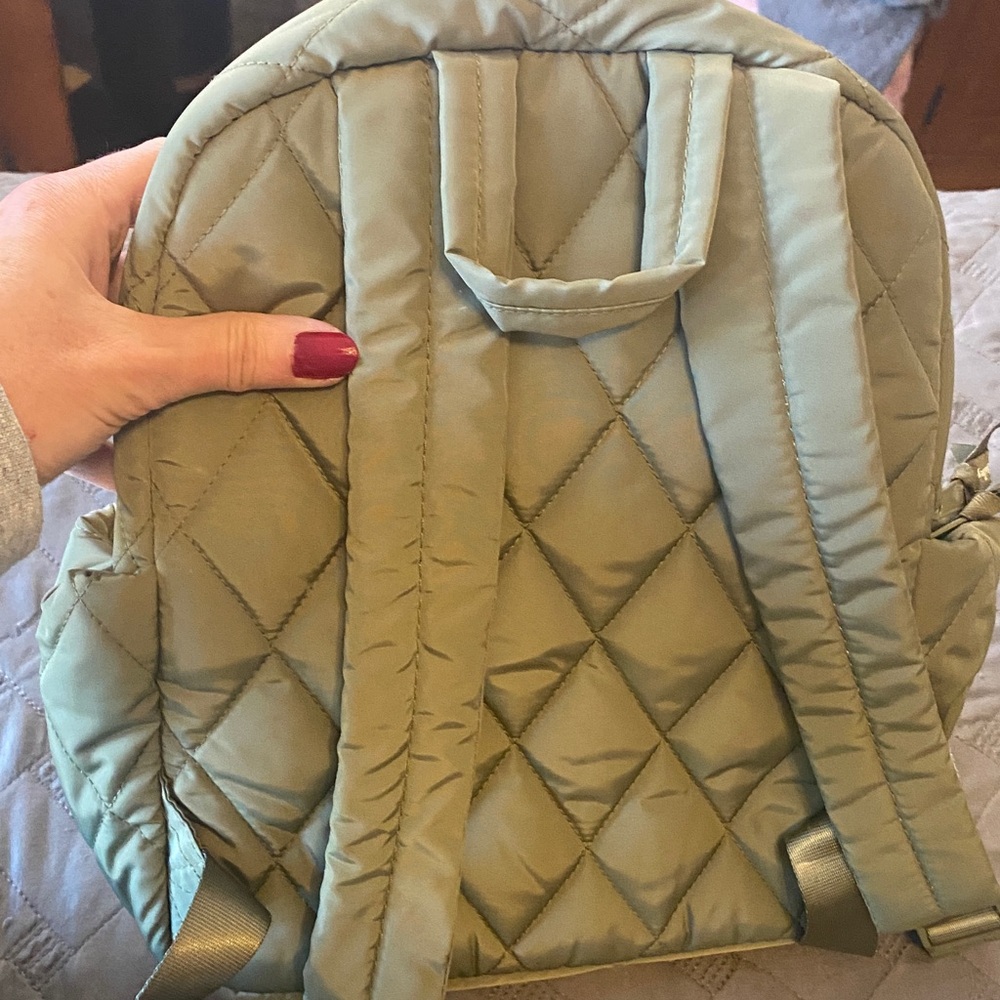 Vera Bradley Light Green Sage Quilted Backpack - Picture 3 of 5